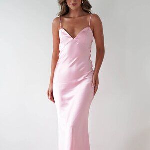 Satin Backless Cami Dress | New Sheath Sleeveless Formal Tied Dress